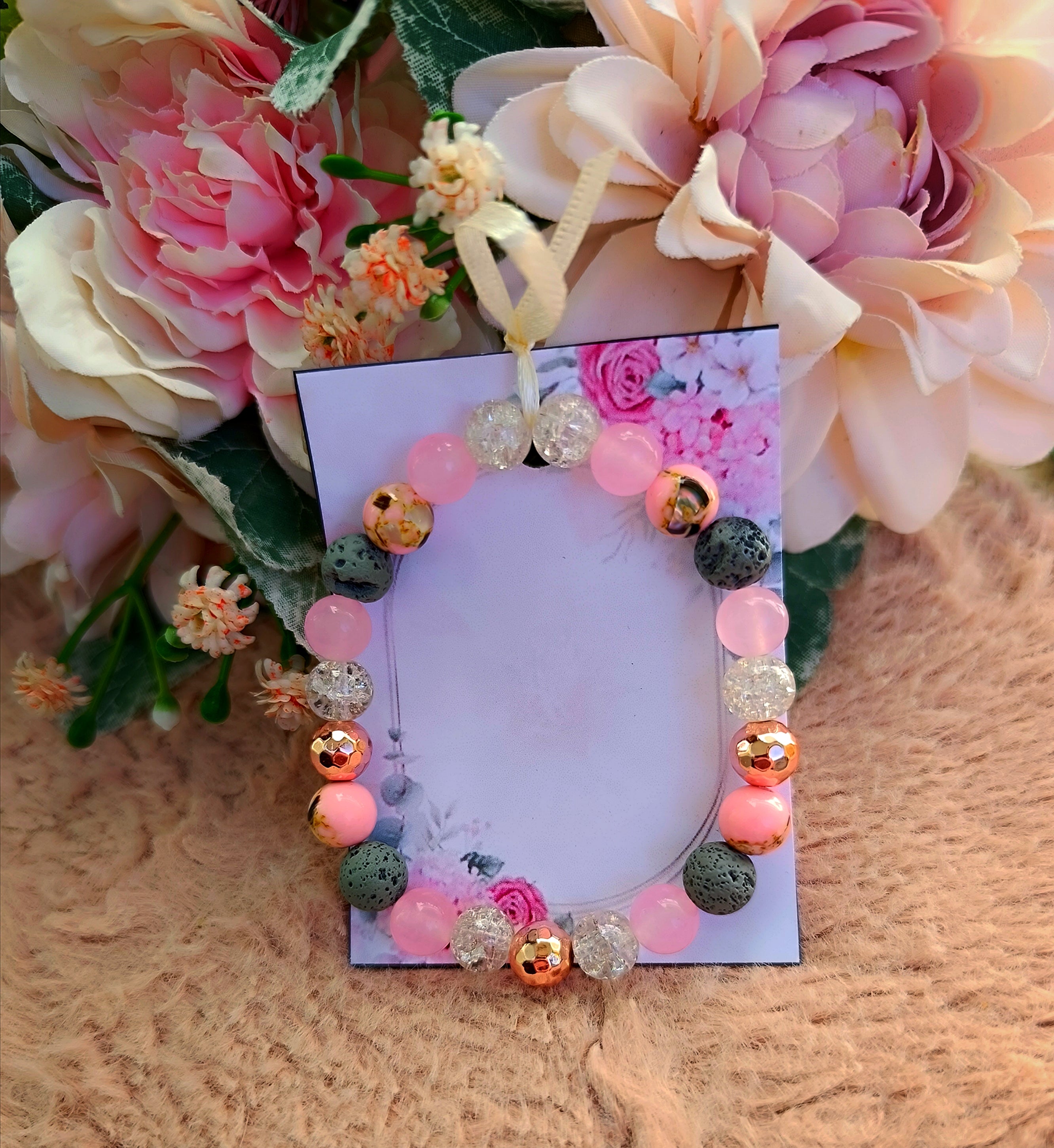 Energia, szeretet ásvány rose karkötő